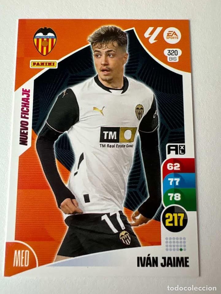 Coleccionismo deportivo: Iv&aacute;n Jaime Nuevo Fichaje Valencia 320bis Adrenalyn 2024-25