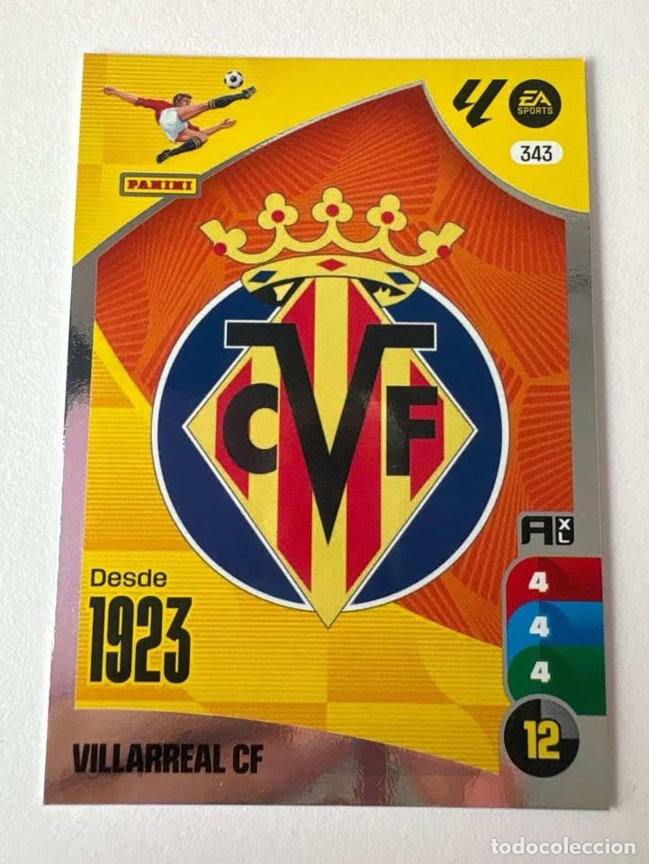 Coleccionismo deportivo: Escudo Villareal 343 Adrenalyn 2024-25
