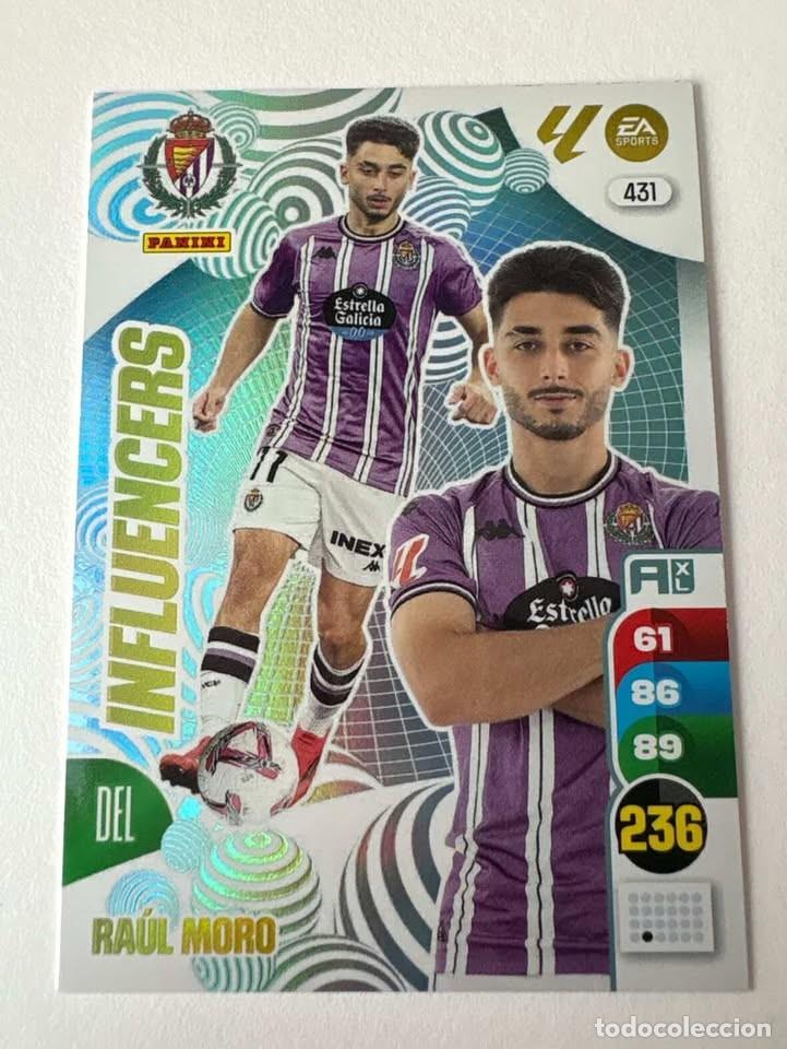 Coleccionismo deportivo: Ra&uacute;l Moro Valladolid Influencers 431 Adrenalyn 2024-25