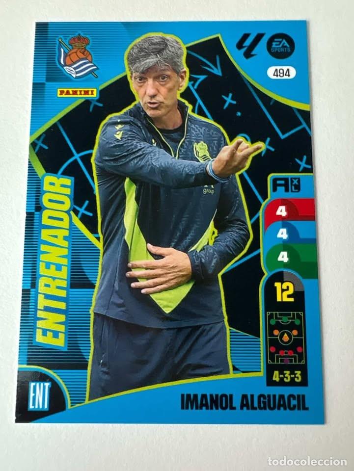 Coleccionismo deportivo: Imanol Alguacil Real Sociedad Entrenador 494 Adrenalyn 2024-25