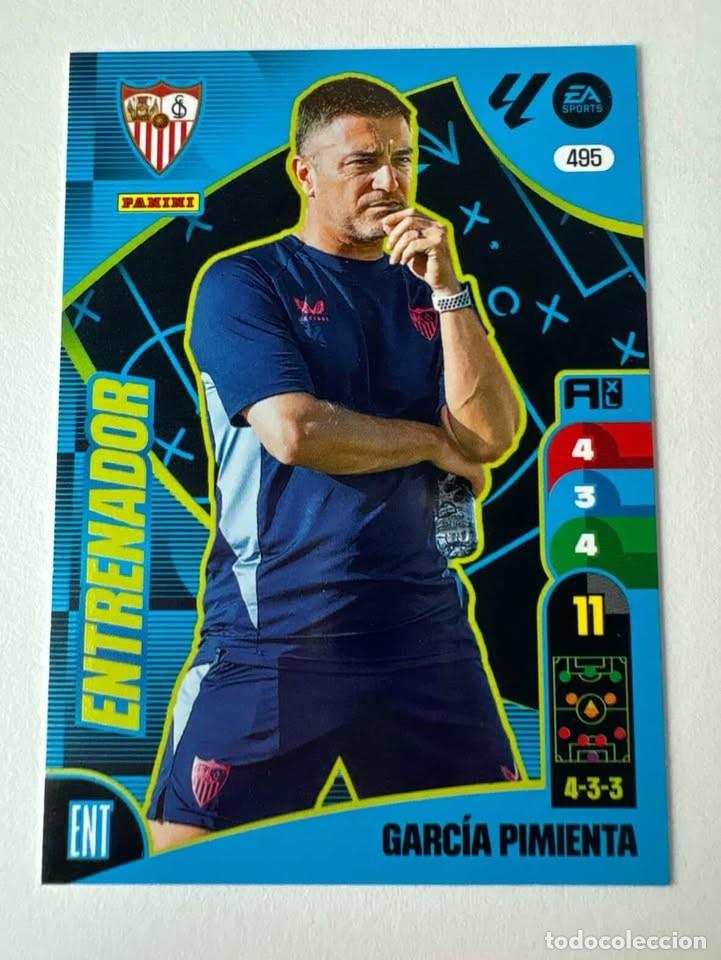 Coleccionismo deportivo: Garc&iacute;a Pimienta Sevilla Entrenador 495 Adrenalyn 2024-25