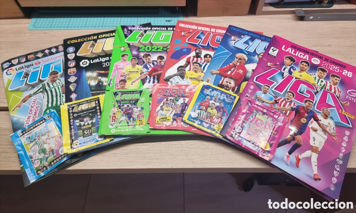 Coleccionismo deportivo: Lote de 6 &aacute;lbumes plancha de colecciones Liga Este PANINI