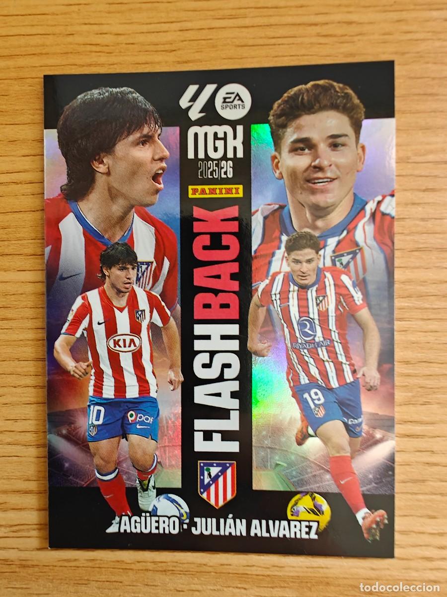Coleccionismo deportivo: 424 Ag&uuml;ero Juli&aacute;n &Aacute;lvarez Flashback Megacracks 25 26 Atletico Madrid 2025 2026