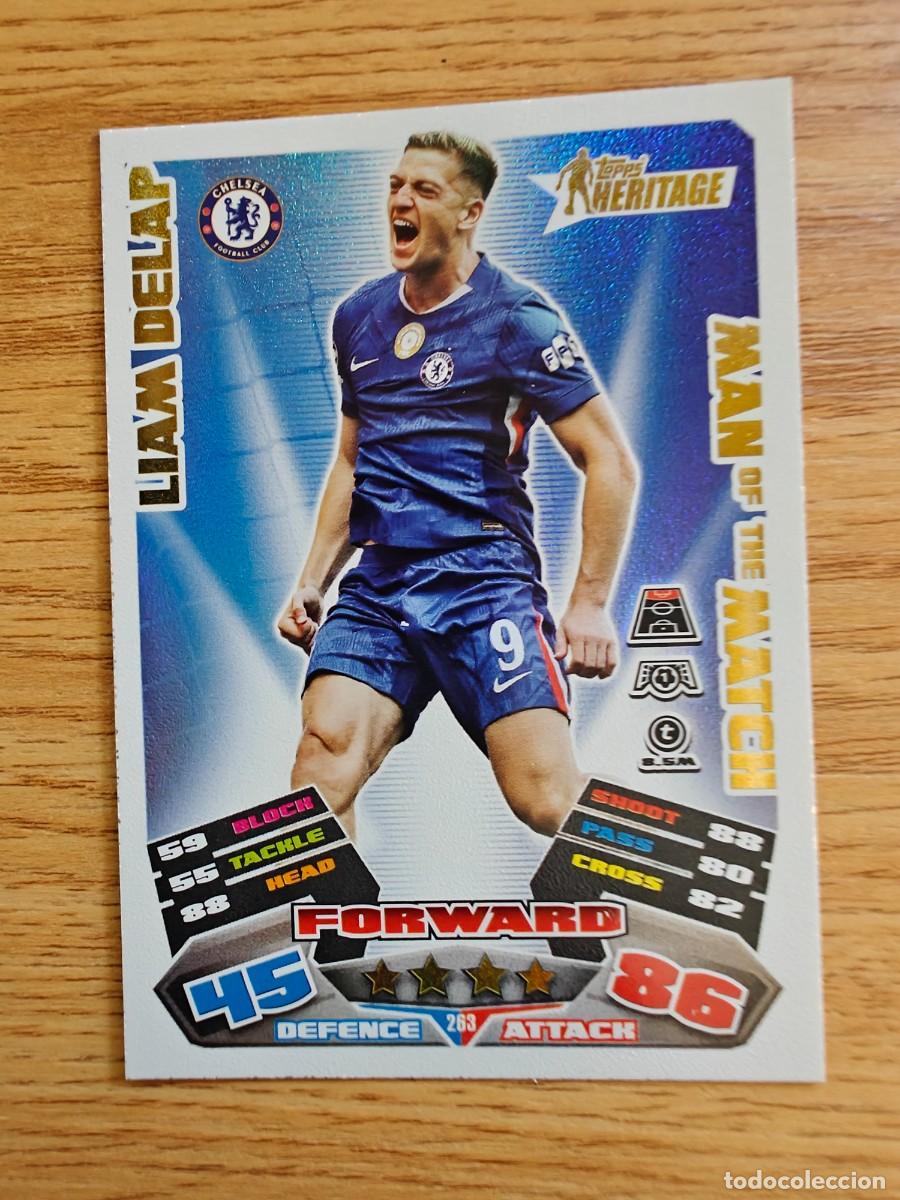 Coleccionismo deportivo: Liam Delap 263 Match Attax Extra 25 26 Chelsea Man of the Match 2025 2026