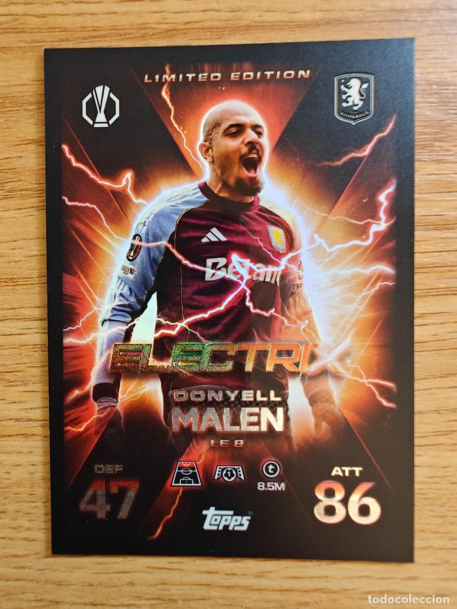 Coleccionismo deportivo: Donyell Malen LE 8 Match Attax Extra 25 26 Aston Villa Electrix 2025 2026