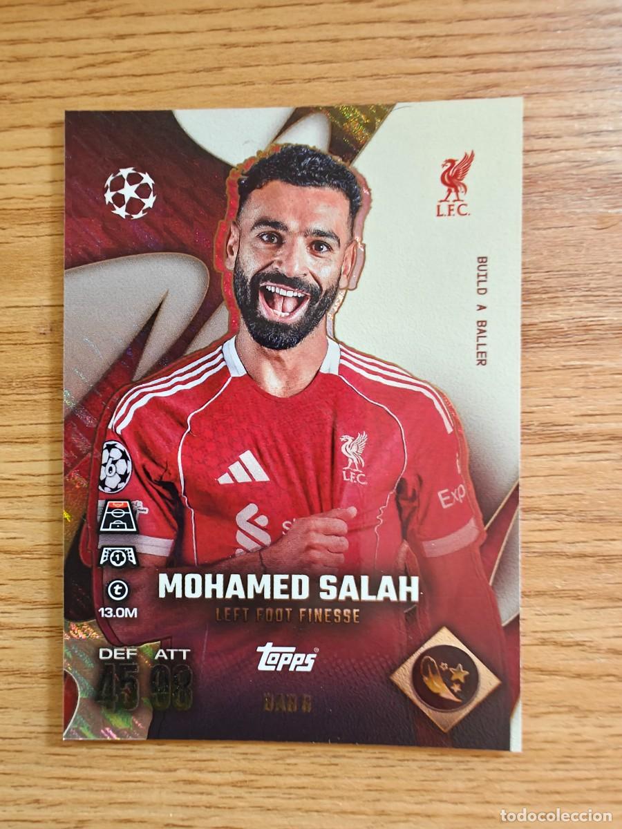Coleccionismo deportivo: Mohamed Salah Match BAB 6 Attax Extra 25 26 Liverpool Build a Baller 2025 2026
