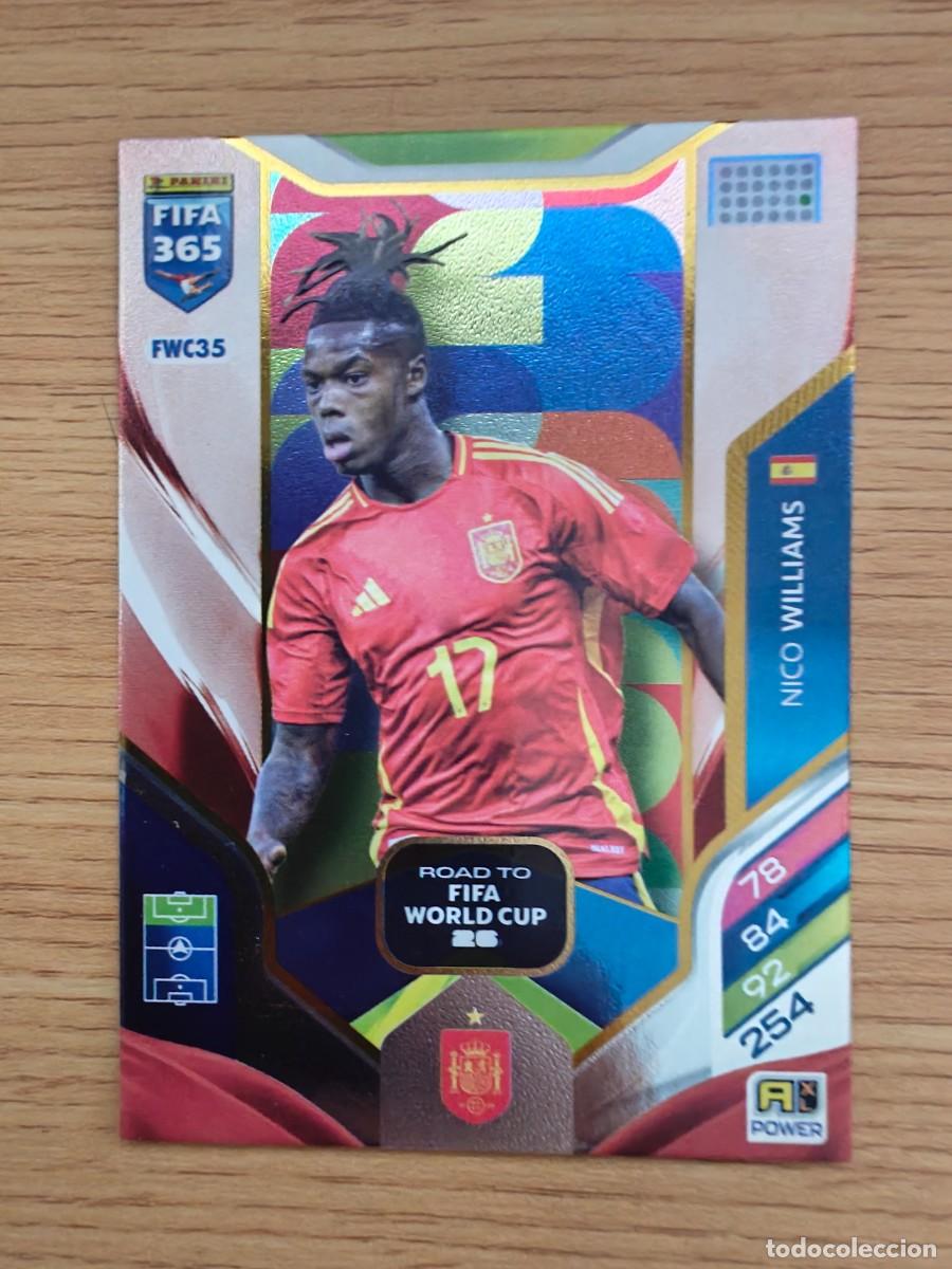 Coleccionismo deportivo: Nico Williams FWC 35 Panini FIFA 365 2025 2026 Espa&ntilde;a Road to FIFA World Cup 2025 2026