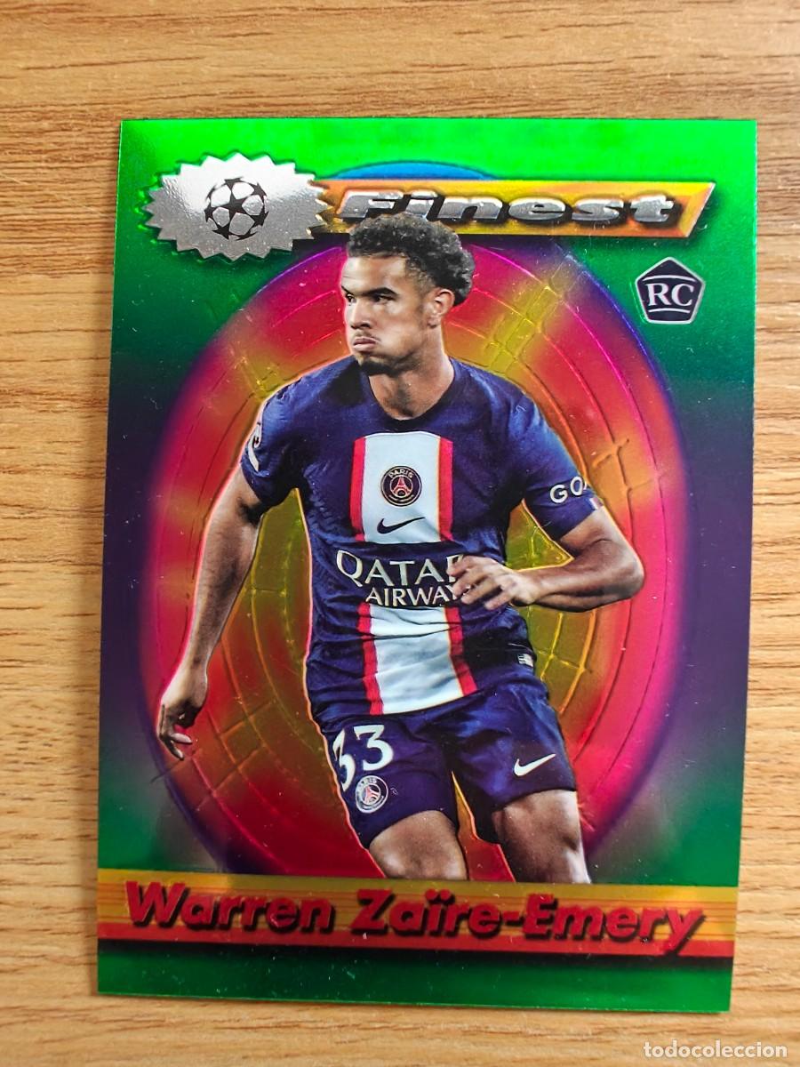 Coleccionismo deportivo: Warren Za&iuml;re-Emery Match 17 Topps Finest 25 26 Paris Saint-Germain Rookie 2025 202