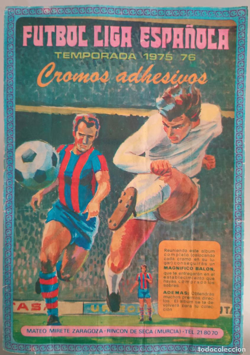 Coleccionismo deportivo: &Aacute;lbum vac&iacute;o colecci&oacute;n F&uacute;tbol. Liga Espa&ntilde;ola 1975-76 (Mateo Mirete)