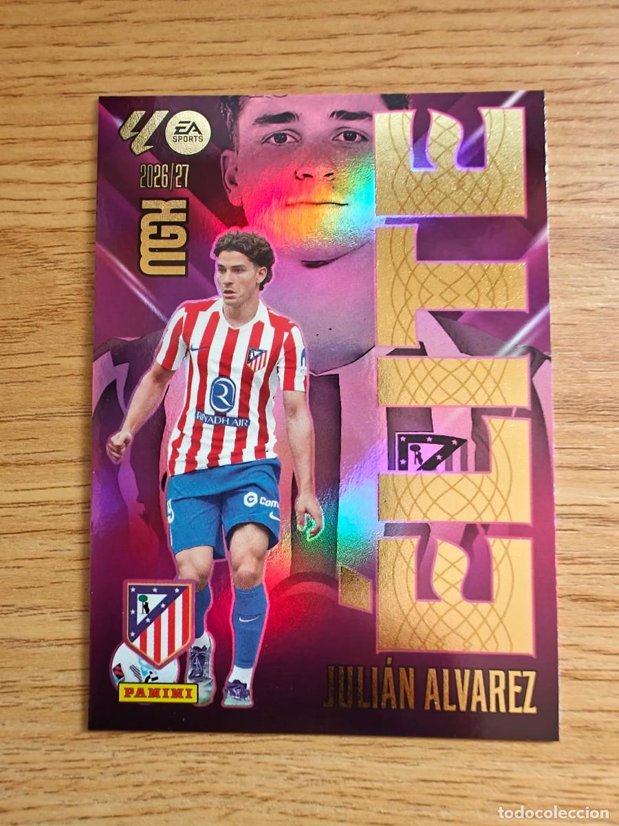 Coleccionismo deportivo: Juli&aacute;n &Aacute;lvarez 8 &Eacute;lite Panini Megacracks 2026 2027 Atl&eacute;tico de Madrid 2026 2027