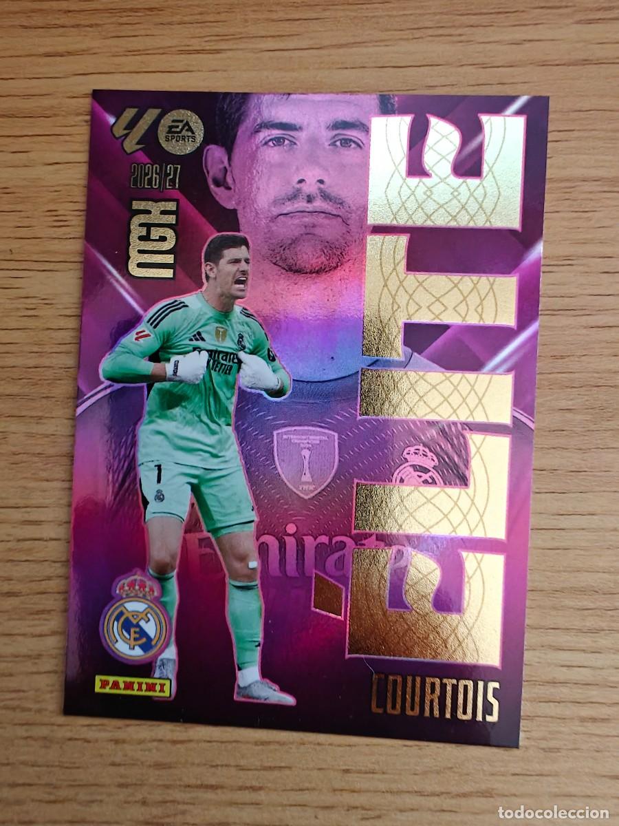 Coleccionismo deportivo: Courtois 4 &Eacute;lite Panini Megacracks 2026 2027 Real Madrid 2026 2027