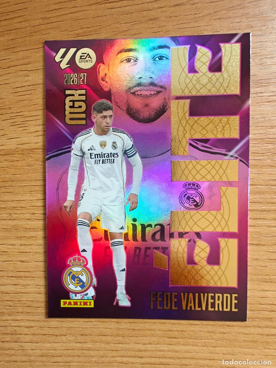 Coleccionismo deportivo: Fede Valverde 5 &Eacute;lite Panini Megacracks 2026 2027 Real Madrid 2026 2027