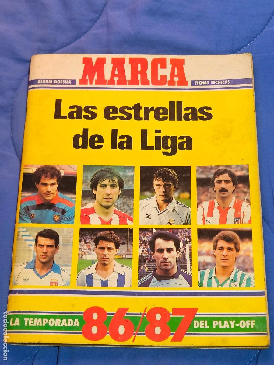 Coleccionismo deportivo: ALBUM MARCA ESTRELLAS DE LA LIGA 86-87 VACIO PLANCHA
