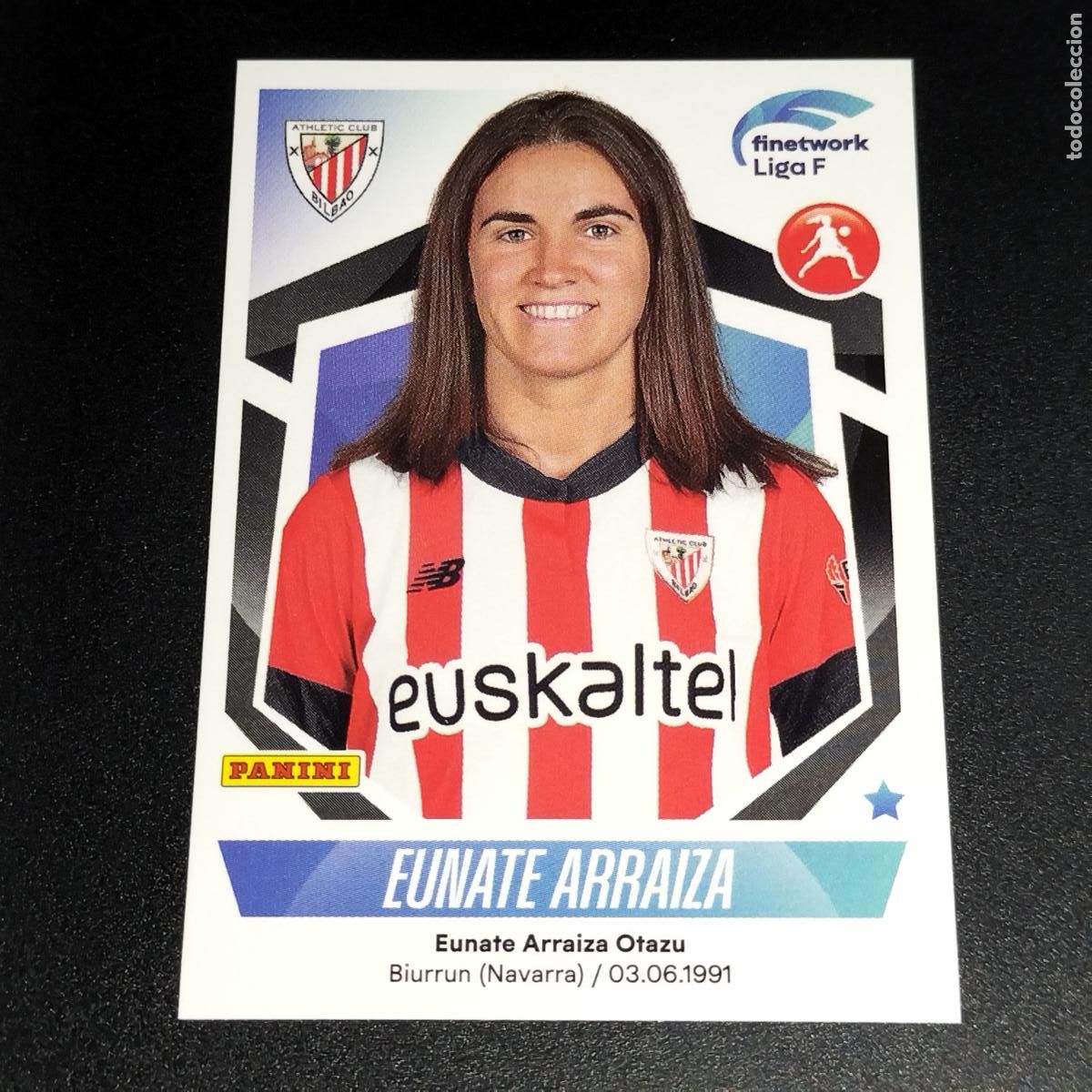 Coleccionismo deportivo: N&ordm; 91 EUNATE ARRAIZA ATHLETIC BILBAO CROMOS FINETWORK LIGA F FEMENINA PANINI 2022 2023 22 23