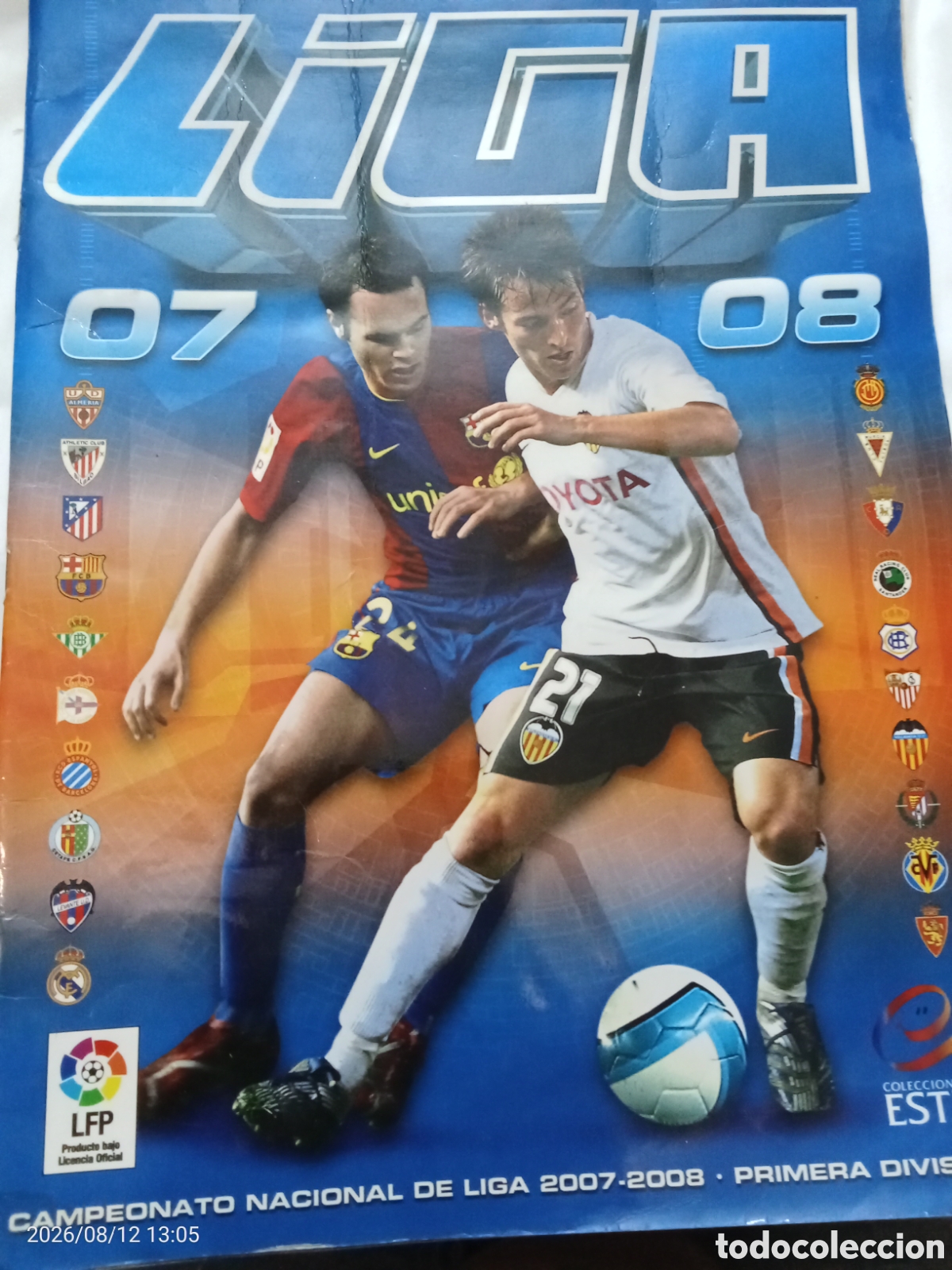 Colecionismo desportivo: &Aacute;lbum liga de f&uacute;tbol 2007-2008 colecci&oacute;n oficial de cromos completo al 20%