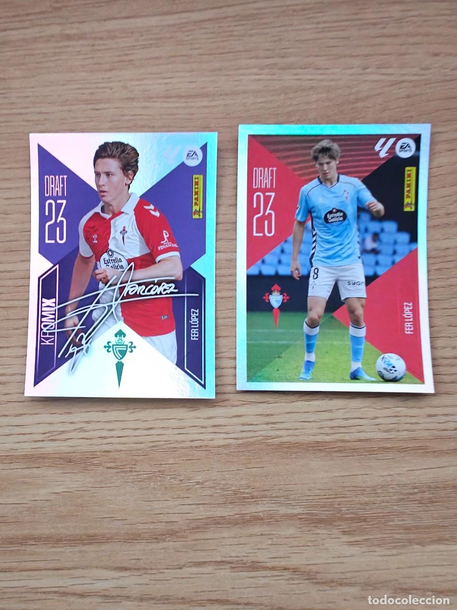 Coleccionismo deportivo: Fer L&oacute;pez 7 K7 Liga Este 25 26 Celta Vigo Draft 23 Kromix Sticker 2025 2026