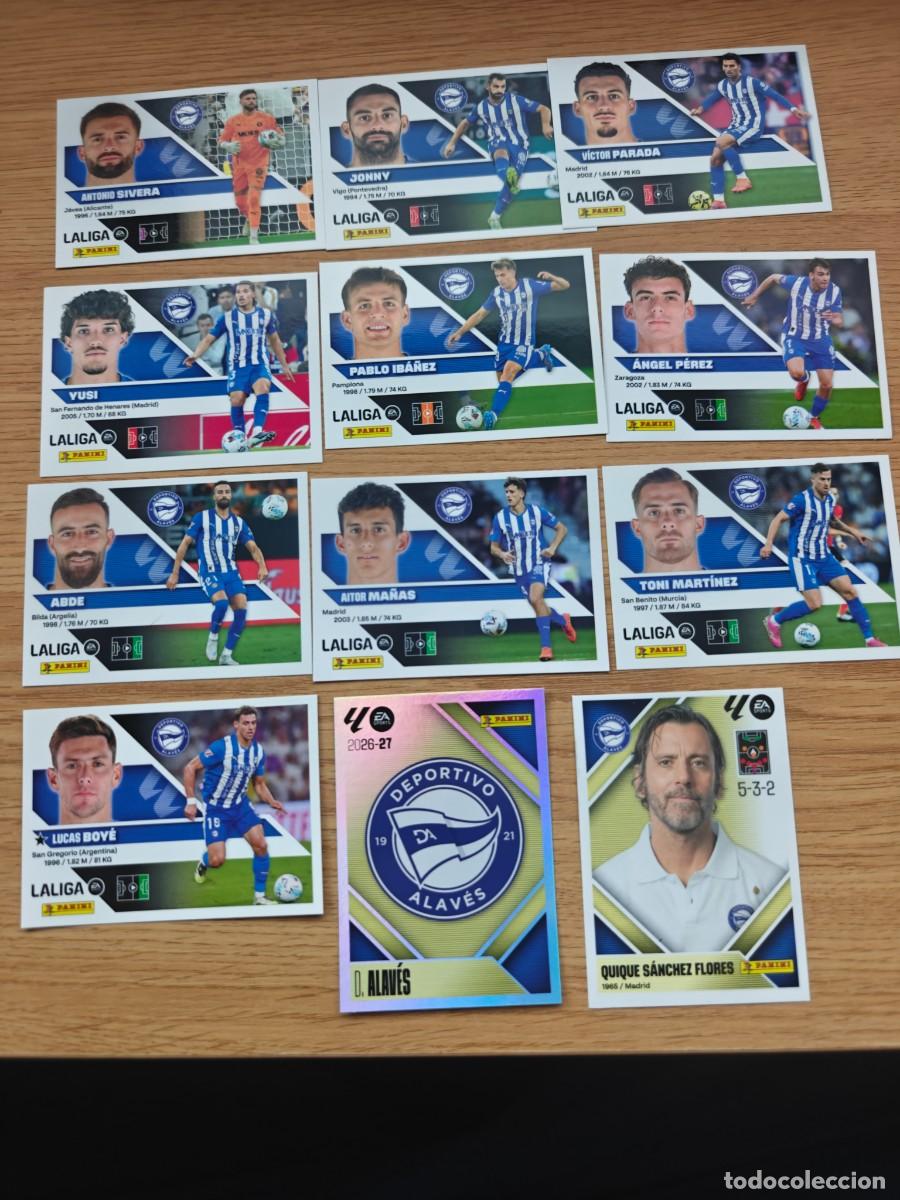 Coleccionismo deportivo: Lote 12 Cromos Liga Este 26 27 Deportivo Alaves 2026 2027