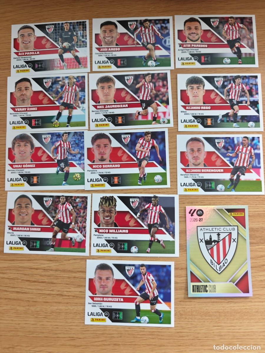 Coleccionismo deportivo: Lote 13 Cromos Liga Este 26 27 Athletic Club 2026 2027