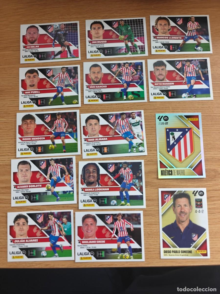 Coleccionismo deportivo: Lote 14 Cromos Liga Este 26 27 Atletico de Madrid 2026 2027