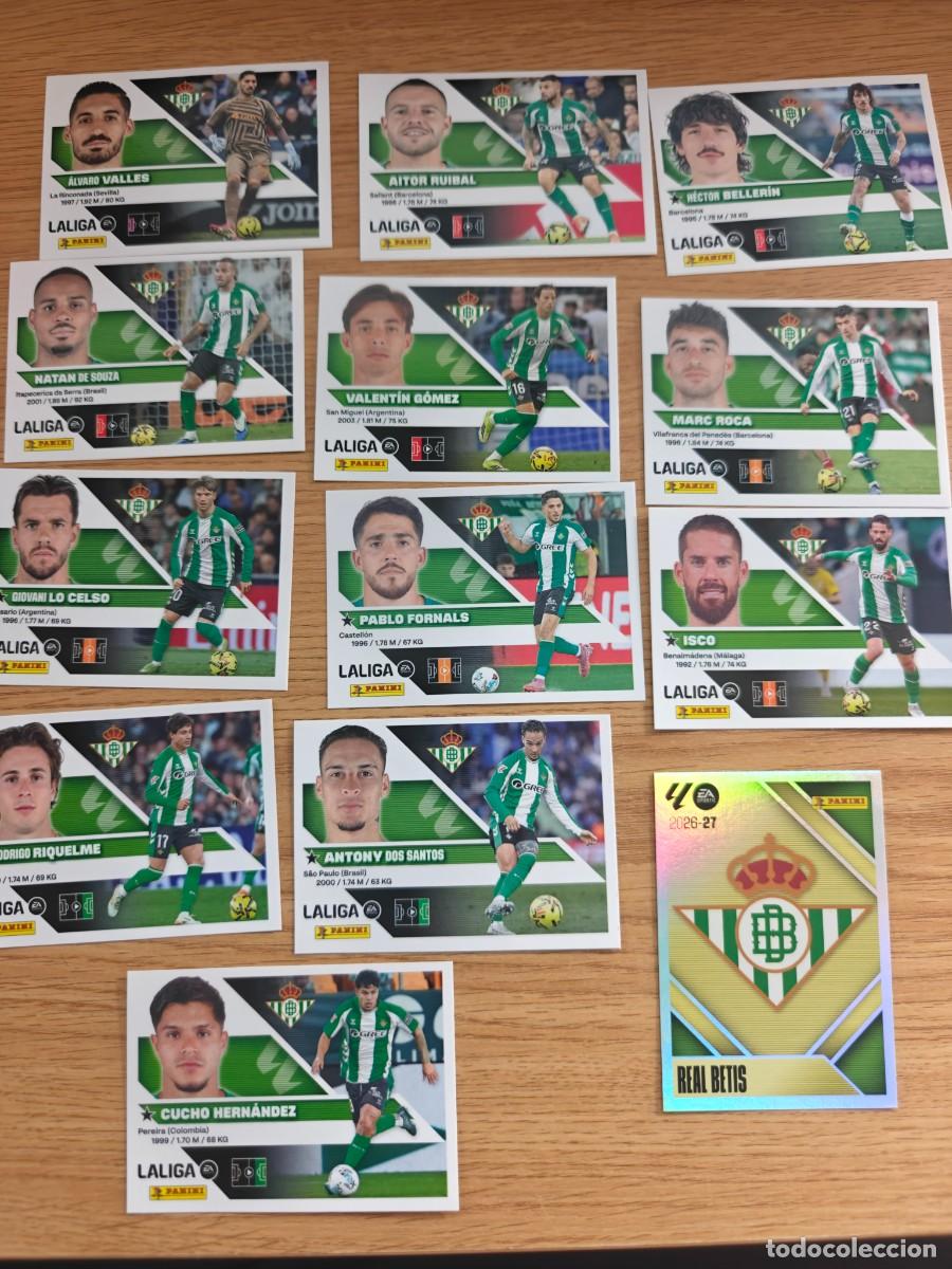 Coleccionismo deportivo: Lote 13 Cromos Liga Este 26 27 Real Betis 2026 2027