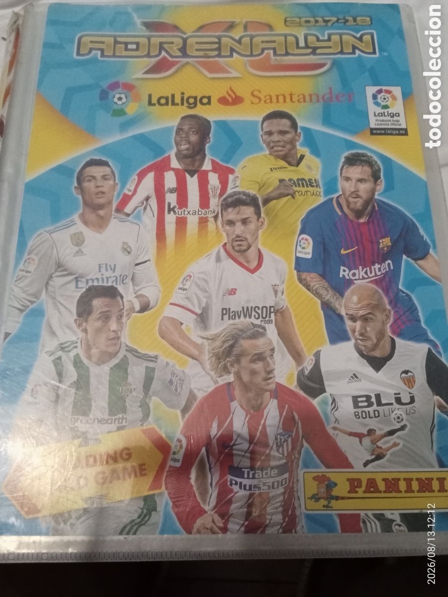 Coleccionismo deportivo: &Aacute;lbum de cromos f&uacute;tbol Adrenalyn 2017-2018 Panini completo al 30%