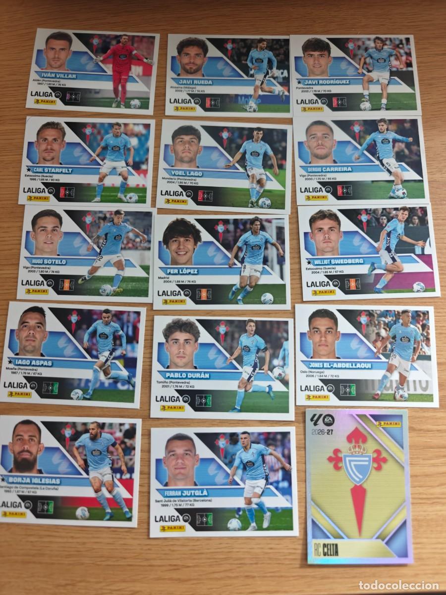 Coleccionismo deportivo: Lote 15 Cromos Liga Este 26 27 RC Celta 2026 2027