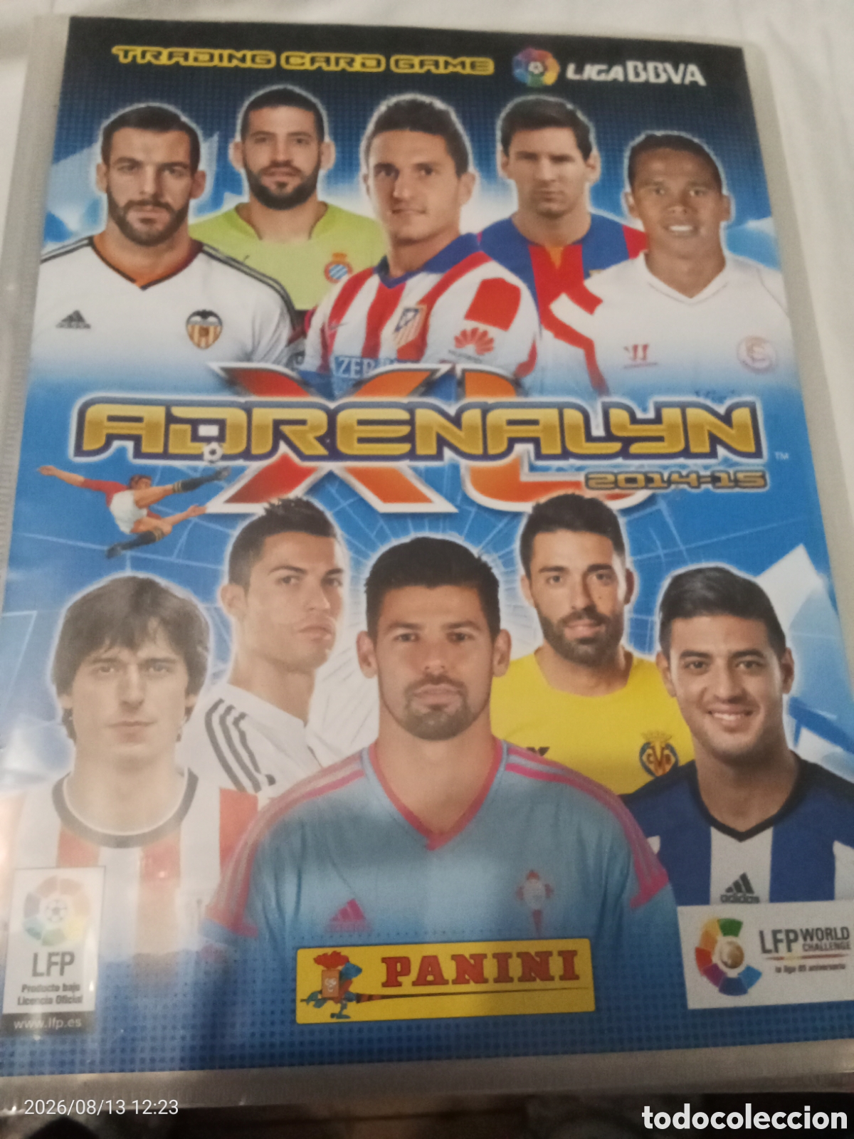 Coleccionismo deportivo: &Aacute;lbum de cromos f&uacute;tbol 2014-2015 Panini archivador completo al 35%
