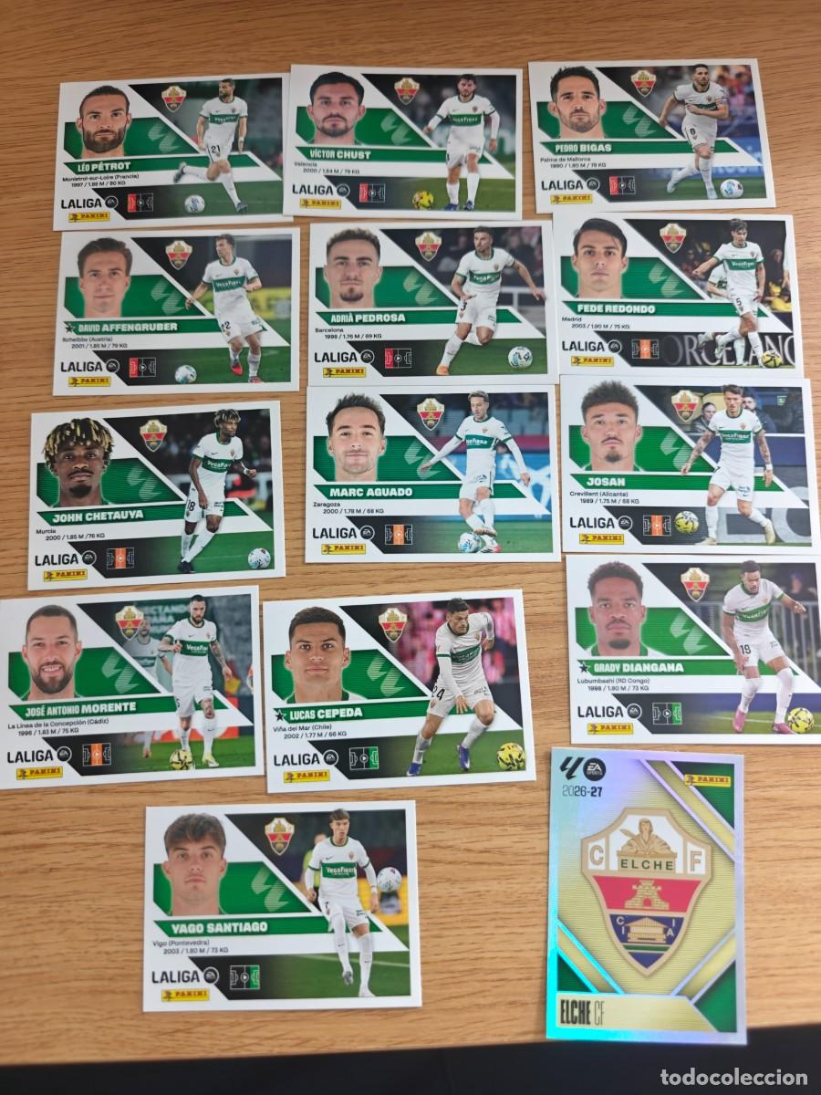 Coleccionismo deportivo: Lote 14 Cromos Liga Este 26 27 Elche CF 2026 2027