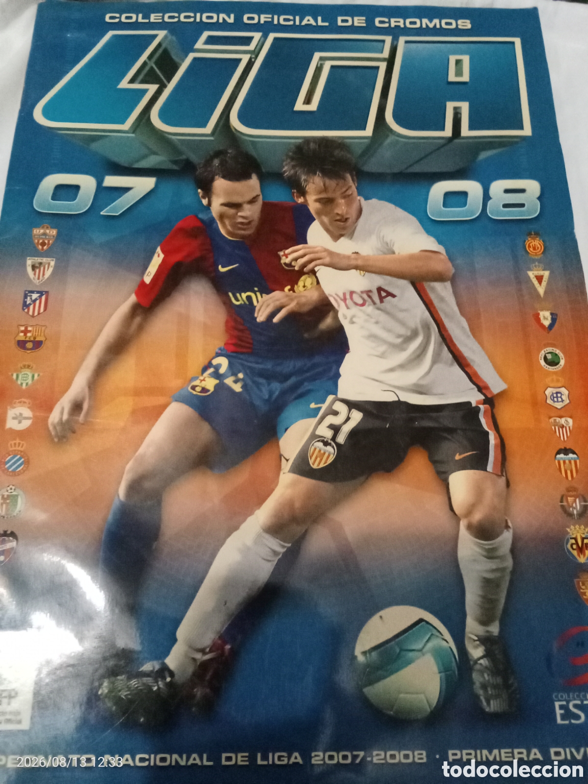Coleccionismo deportivo: &Aacute;lbum de cromos f&uacute;tbol colecci&oacute;n oficial 2007-2008 Panini completo al 35%