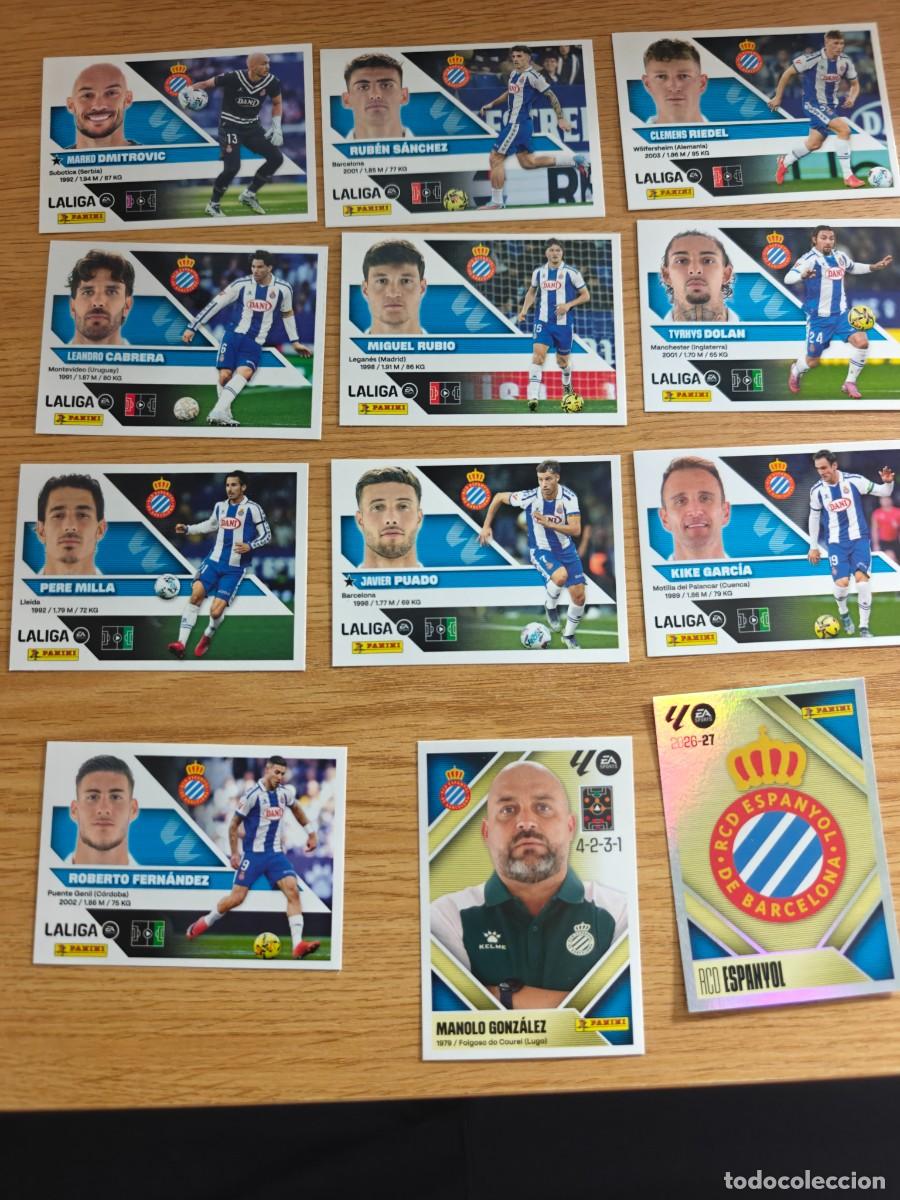 Coleccionismo deportivo: Lote 12 Cromos Liga Este 26 27 RCD Espanyol 2026 2027