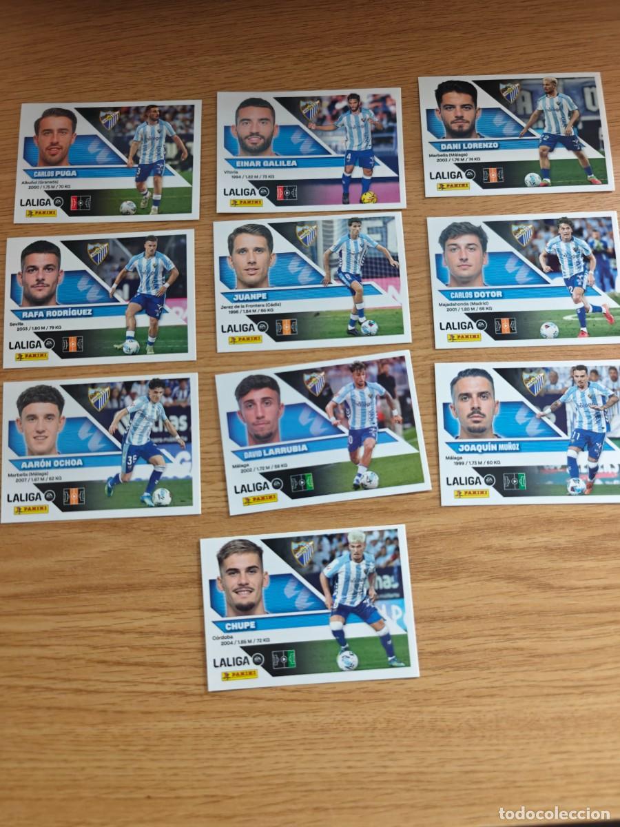 Coleccionismo deportivo: Lote 10 Cromos Liga Este 26 27 M&aacute;laga CF 2026 2027