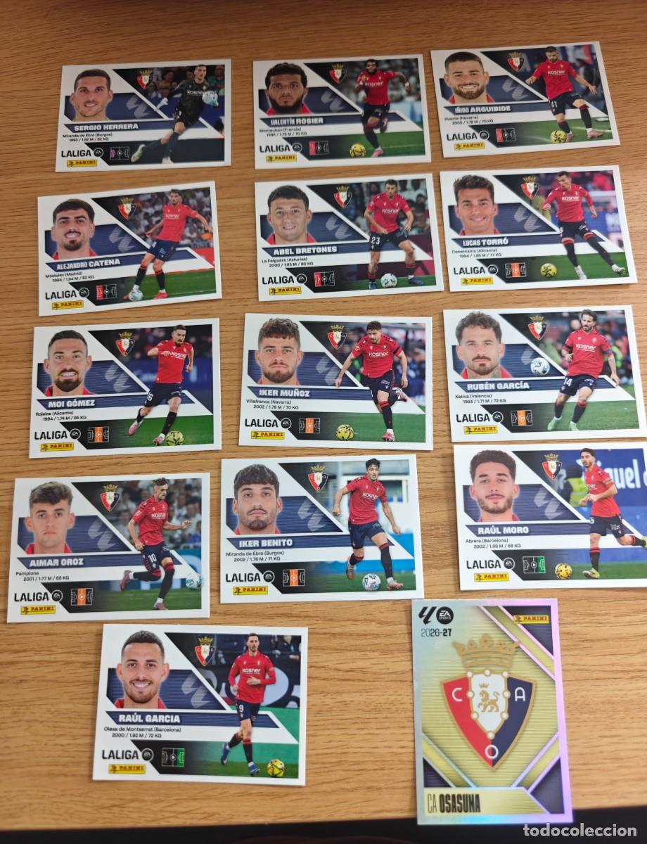 Coleccionismo deportivo: Lote 14 Cromos Liga Este 26 27 CA Osasuna 2026 2027