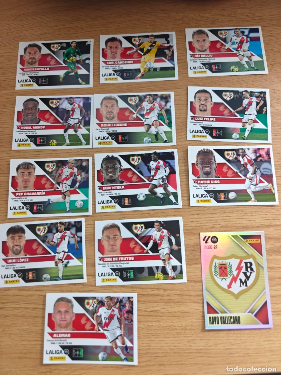 Coleccionismo deportivo: Lote 13 Cromos Liga Este 26 27 Rayo Vallecano 2026 2027