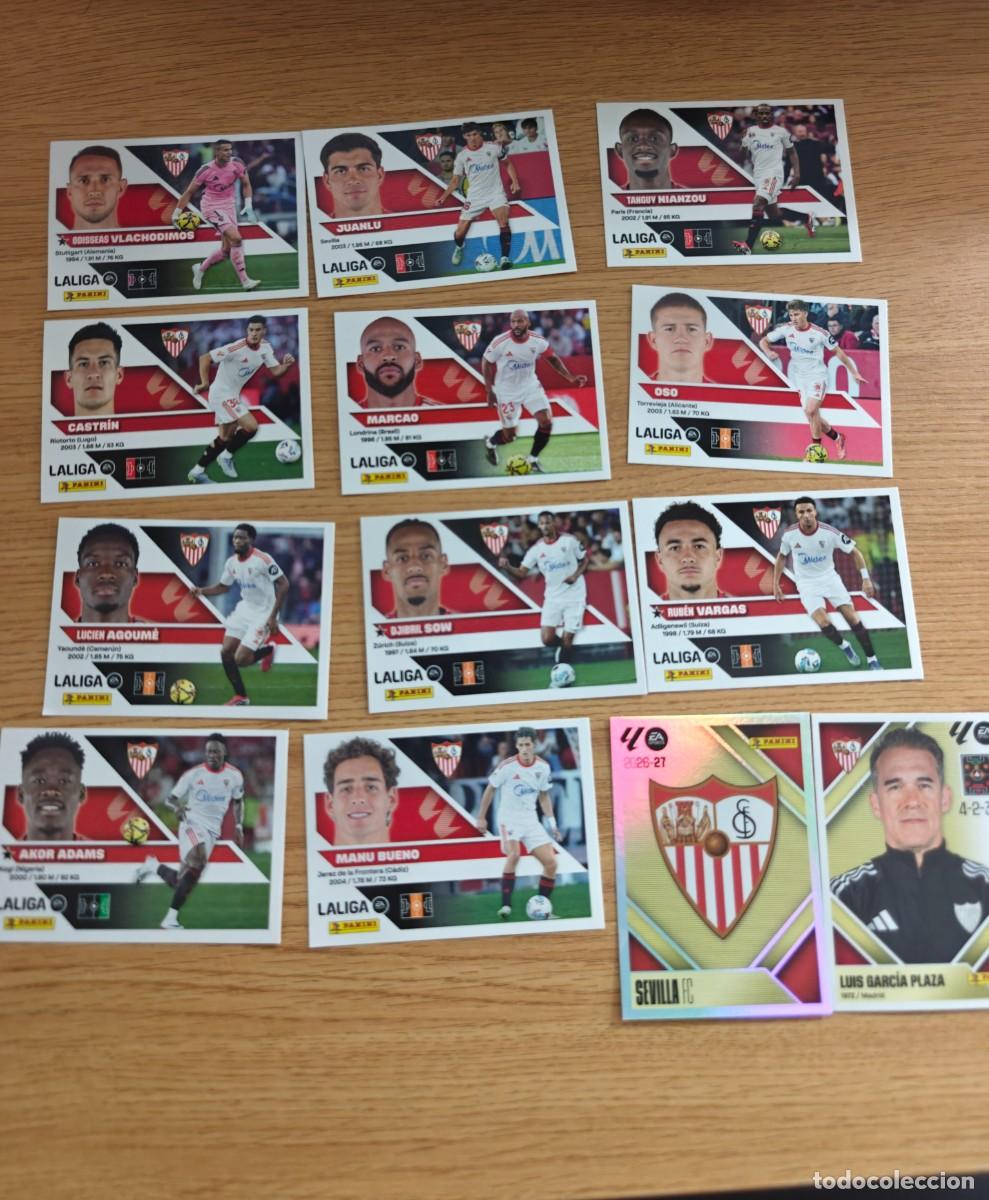 Coleccionismo deportivo: Lote 13 Cromos Liga Este 26 27 Sevilla FC 2026 2027