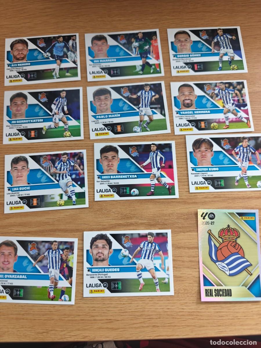 Coleccionismo deportivo: Lote 12 Cromos Liga Este 26 27 Real Sociedad 2026 2027