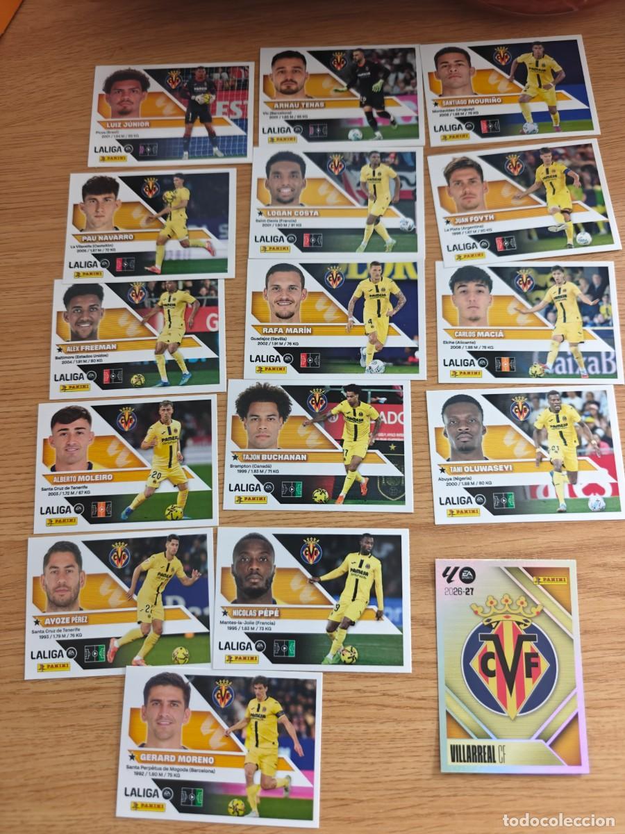 Coleccionismo deportivo: Lote 16 Cromos Liga Este 26 27 Villarreal CF 2026 2027
