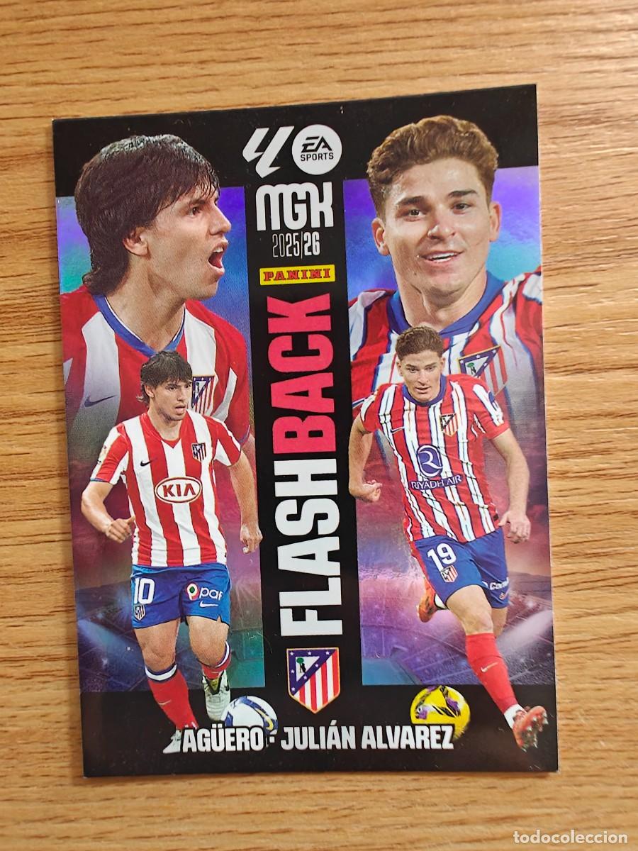 Coleccionismo deportivo: 424 Ag&uuml;ero Juli&aacute;n &Aacute;lvarez Flashback Megacracks 25 26 Atletico Madrid 2025 2026