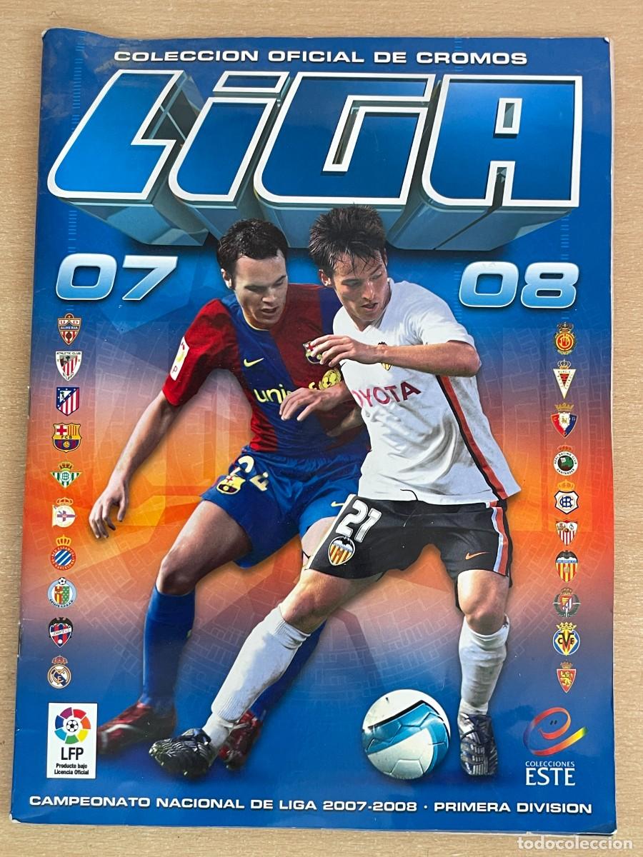 Coleccionismo deportivo: 8-Album Cromos Incompleto FUTBOL LIGA 2007-2008 ESTE Panini 1&ordf; Divisi&oacute;n LFP Cromo Messi Jarque Reyes