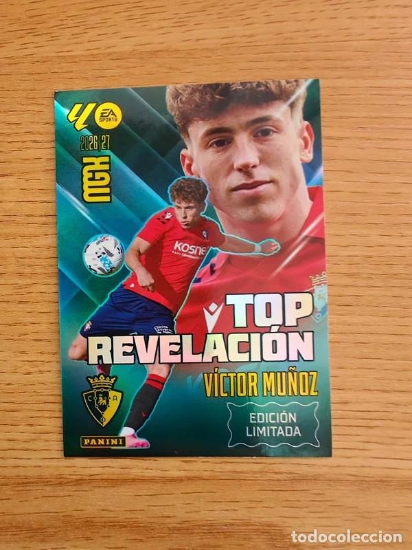 Coleccionismo deportivo: V&iacute;ctor Mu&ntilde;oz Top Revelaci&oacute;n Edici&oacute;n Limitada CA Osasuna Megacracks 2026-2027 Panini 2026 2027
