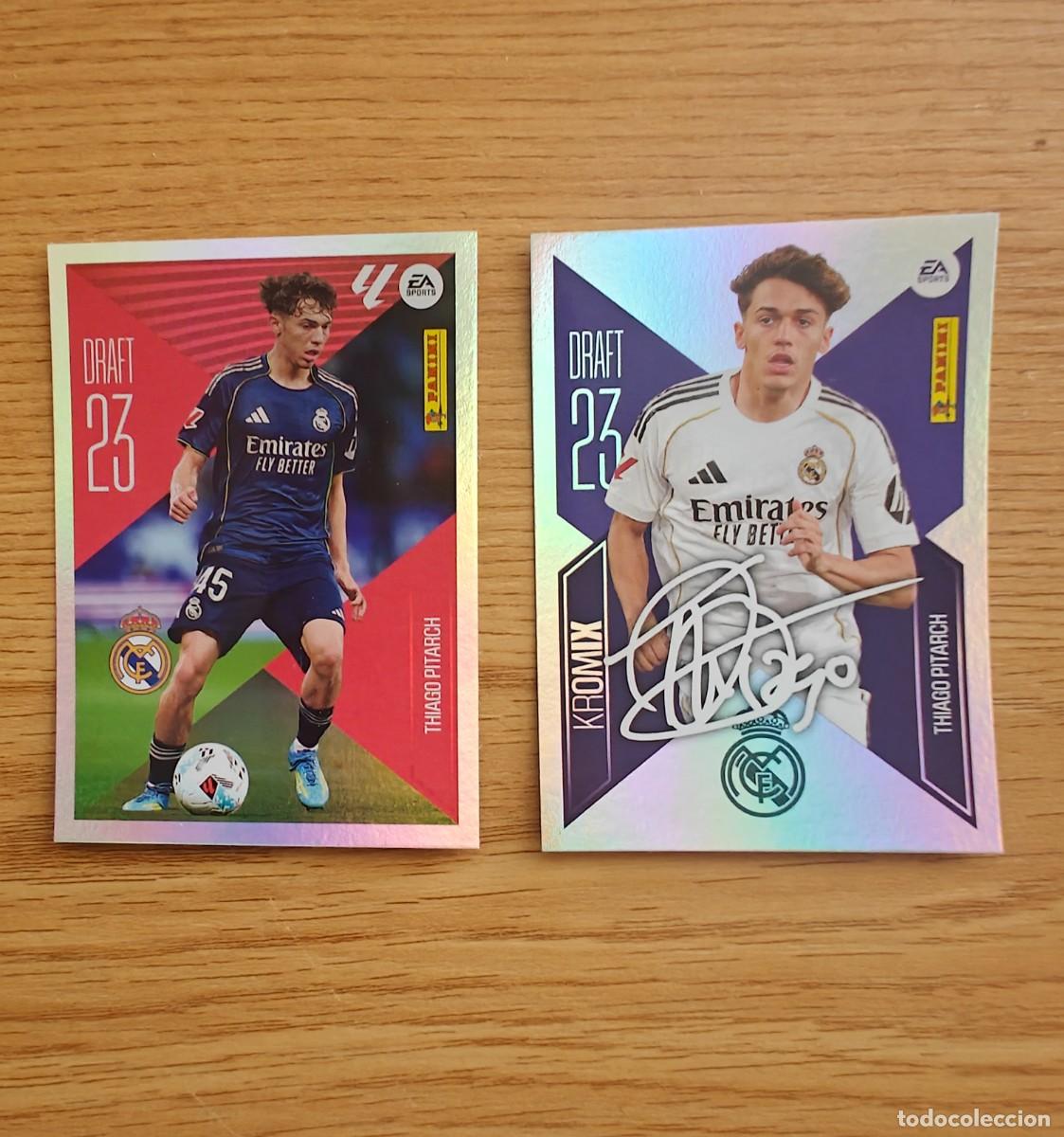 Coleccionismo deportivo: Lote Thiago Pitarch K22 Liga Este 26 27 Real Madrid Draft 23 Kromix Sticker 2026 2027