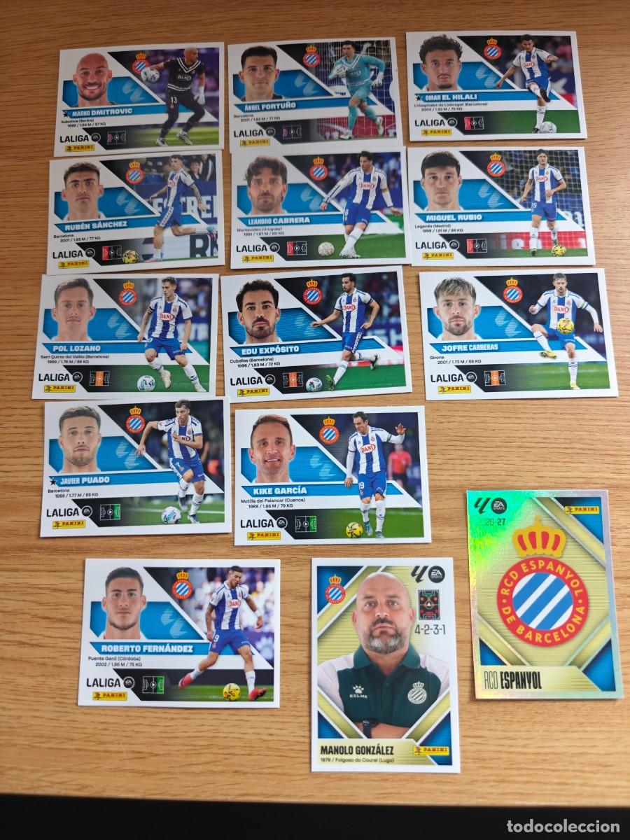 Coleccionismo deportivo: Lote 14 Cromos Liga Este 26 27 RCD Espanyol 2026 2027