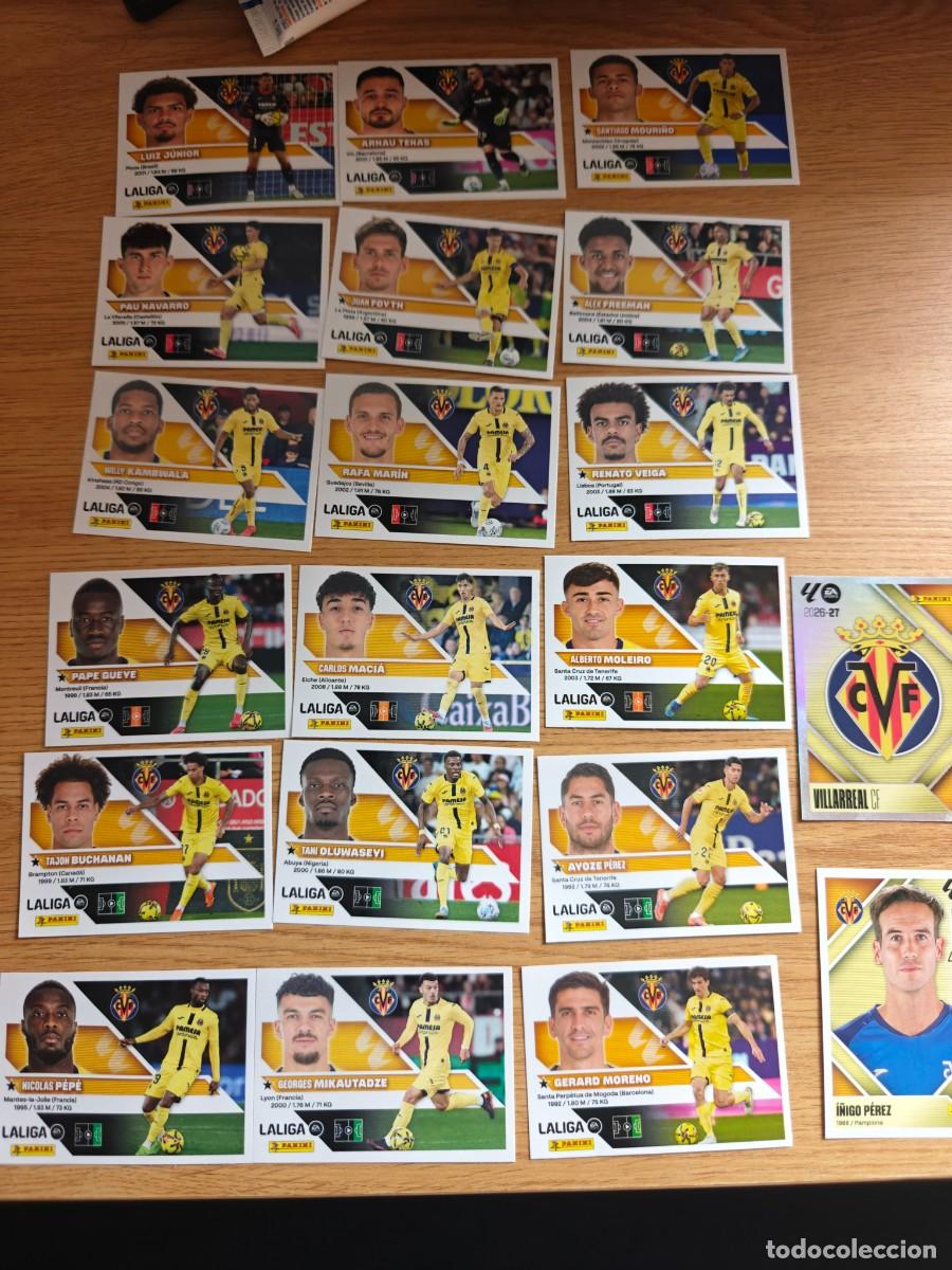 Coleccionismo deportivo: Lote 20 Cromos Liga Este 26 27 Villarreal CF 2026 2027