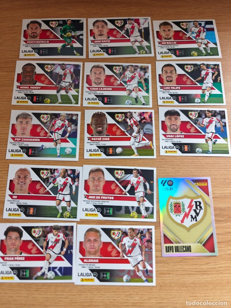 Coleccionismo deportivo: Lote 14 Cromos Liga Este 26 27 Rayo Vallecano 2026 2027