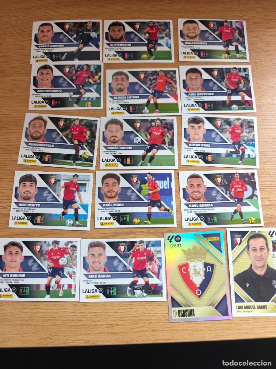 Coleccionismo deportivo: Lote 16 Cromos Liga Este 26 27 CA Osasuna 2026 2027