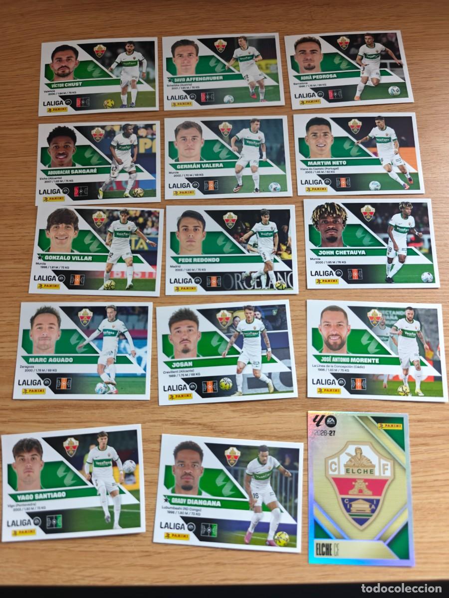 Coleccionismo deportivo: Lote 15 Cromos Liga Este 26 27 Elche CF 2026 2027