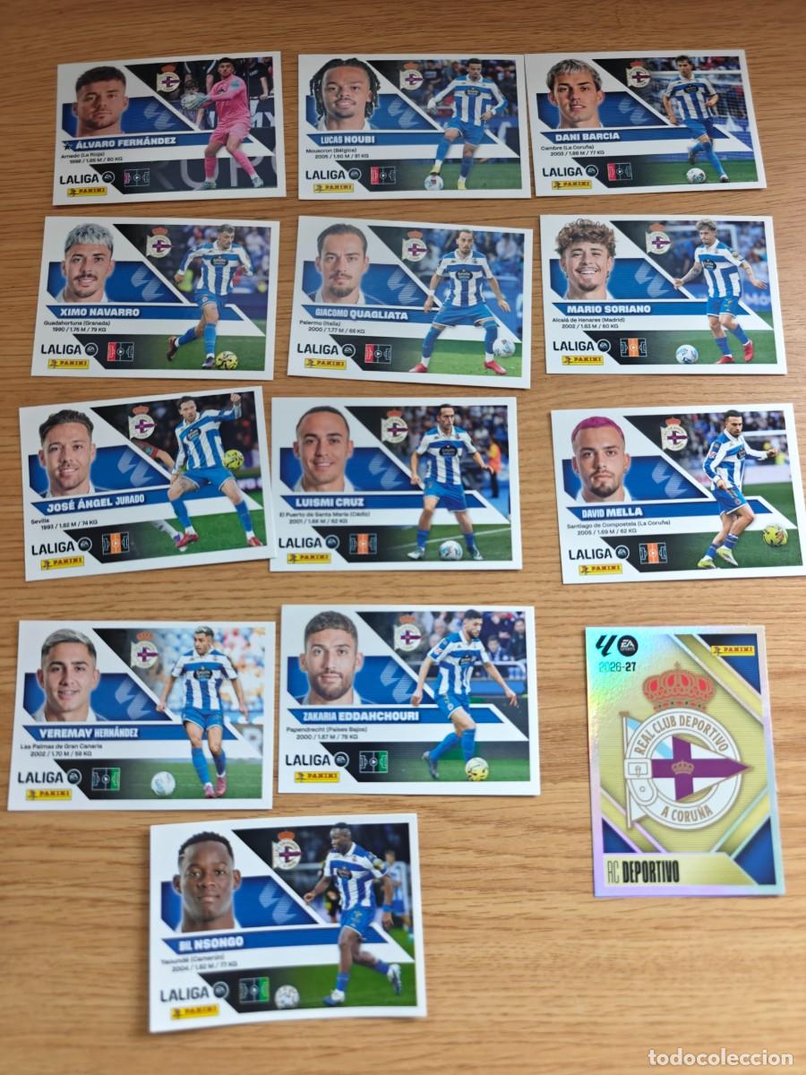 Coleccionismo deportivo: Lote 12 Cromos Liga Este 26 27 Real Club Deportivo 2026 2027