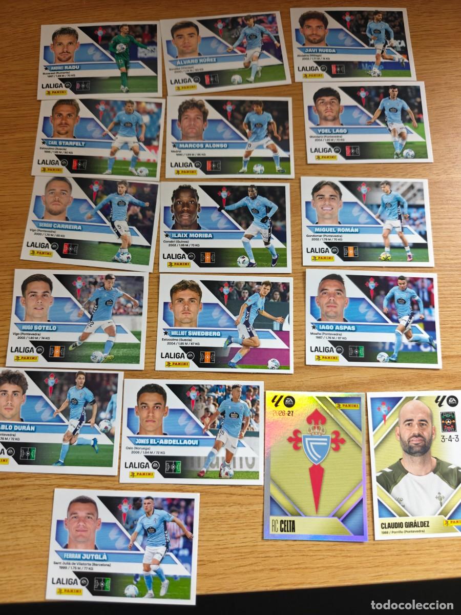 Coleccionismo deportivo: Lote 17 Cromos Liga Este 26 27 RC Celta 2026 2027