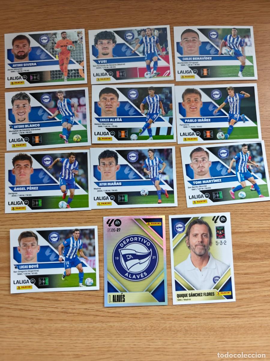 Coleccionismo deportivo: Lote 12 Cromos Liga Este 26 27 Deportivo Alav&eacute;s 2026 2027