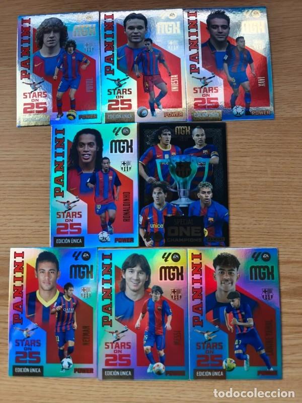 Coleccionismo deportivo: Lote 8 Cromos Barcelona Megacracks 26 27 Stars on 25 Power Paralela Box