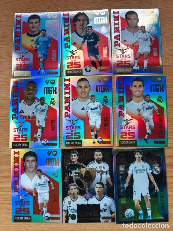 Coleccionismo deportivo: Lote 9 Cromos Real Madrid Megacracks 26 27 Stars on 25 Power Paralela Box